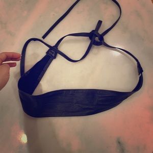 100% leather Obi Belt black modern